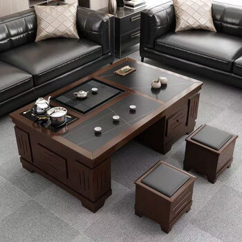 Qiuke slate kung fu coffee table small apartment home balcony living room tea table tea table kettle integrated table office tea table