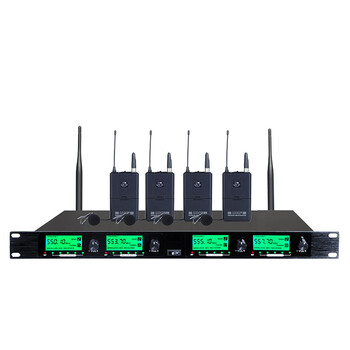 Shure one-to-two-four-eight wireless microphone u-segment ktv anti-howling conference lavalier headset headset performance metal microphone one-to-four lavalier microphone