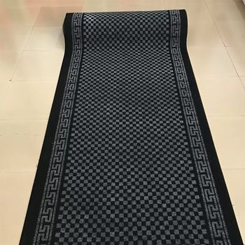 Yusenyi can cut pvc hotel corridor mat floor stairs composite mat carpet blanket checkered carpet door hotel special black and white meige checkered 120240 cm
