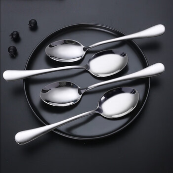 Guangyi stainless steel main meal eating spoon household enlarged dessert ice cream spoon mg spoon spoon stainless steel western food spoon 4 pieces
