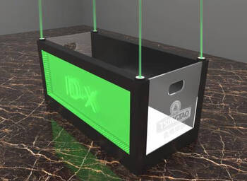 Fantasy bar luminous ice bucket acrylic special ice wine artifact charging beer bucket transparent ice pattern beer frame green beer frame customizable size light color