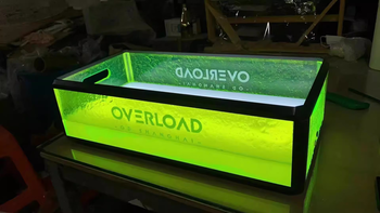 Fantasy custom bar ktv luminous ice bucket acrylic champagne bucket beer frame ice bucket beer bucket led steel ingot ice bucket fluorescent plate ice bucket