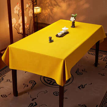 Yusenyi chinese tablecloth color dining table cloth rectangular conference table tablecloth yellow doris linen 150x90cm