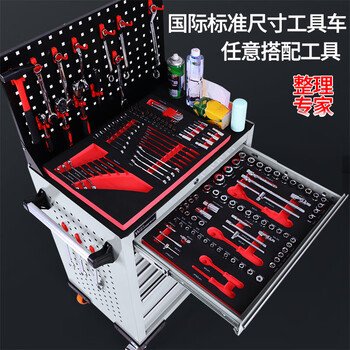 He jiagong mobile drawer tool cart auto repair tool box workshop tool cabinet repair small trolley box parts cabinet standard size tool cart can hold any tool set (don’t take pictures of display instructions)