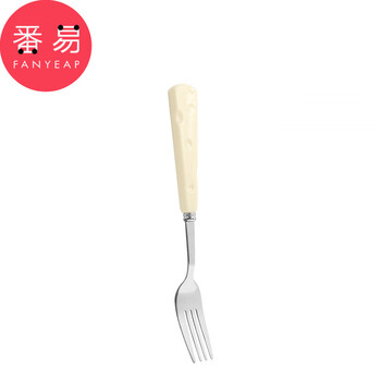 Pan yi fork/stainless steel a1vaq001-cheese fork tableware dessert fork household fruit fork salad fork western food fork 1 stainless steel fork