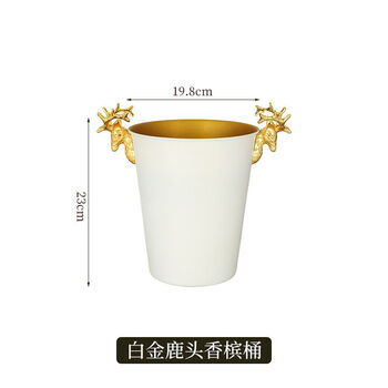 Fantasy ice bucket bar cocktail champagne bucket living room red wine bucket ice bucket decorative bucket deer ear ice bucket white gold large