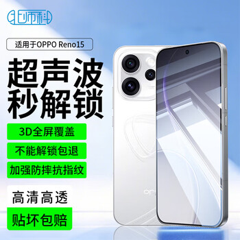 Best coac suitable for oppo reno15 tempered film oppo reno15 mobile phone film ultra clear anti-fingerprint anti-fall anti-fingerprint mobile phone film without white edges