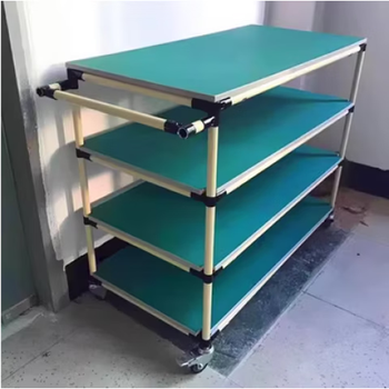 Shantou lincun turnover vehicle workshop material trolley movable trolley two-layer lean tube workbench 1200*600*1200*4 layers