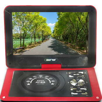 Sast mobile dvd player home high-definition portable disc vcd player all-in-one cd children's wifi network learning machine disc player 12-inch regular version red standard + 64g selected audio and video u disk