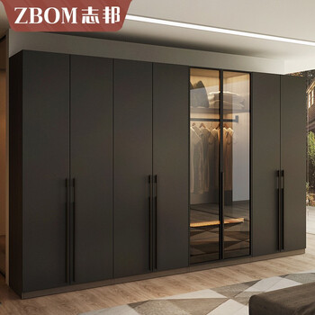 Zhibang whole house customized wardrobe customized sliding door integrated wardrobe bedroom sliding door sliding door conjoined large wardrobe wardrobe italian style whole house furniture customized manhattan 2000 reservation deposit