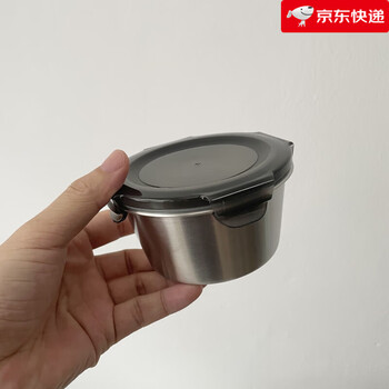 Wanzhuang 304 stainless steel round crisper soup lunch box with lid 304 stainless steel_350ml
