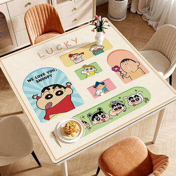 Fantasy eight immortals table square square 8080 coffee table dining table mat no-wash good-looking tablecloth meng meng super new 55x55cm