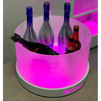 Fantasy bar luminous ice bucket champagne bucket beer frame ice bucket beer bucket yuanbao ice bucket round frosted ice bucket