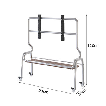 Aoyanlai chinese antique style tv stand floor pulley removable 4385 inch living room bedroom hanger home new stainless steel 90*35*120 high_crystal wheel