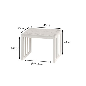 Wing fantasy small washing machine base rack bathroom heightened storage rack underwear mini rack floor raised rack 45x50x40cm white rack suitable for stone m1