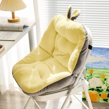 Yusenyi all-in-one backrest dormitory cushion cushion college student stool chair butt cushion tatami cushion lazy small sofa goose yellow ear model small size 40x40x40cm suitable for folding chairs