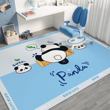 Sanqihu study table carpet special desk computer chair swivel chair small floor mat rectangular living room bedroom wooden floor mat super cute red panda 60x90cm supports washing