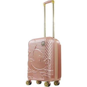 Samsonite trolley case for men and women, expandable capacity, multi-compartment design, scratch-resistant, wear-resistant, silent pulleys, abs plastic silver, rose gold 21 inch