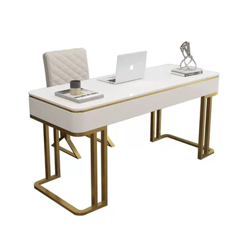 Yusenyi light luxury office desk computer desk simple modern marble desk beauty salon medical consultation table and chair lacquered surface 160x60x75