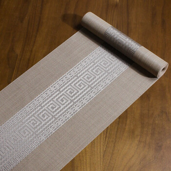 Junyuexi tea table fabric strip tea tablecloth waterproof tea mat table flag chinese style new chinese style zen strip simple modern tea tea brown 30*300