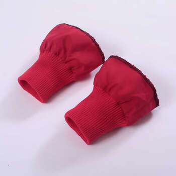 Xian qiuhui children's down jacket anti-dirty special cuffs women's threaded elastic thickened knitted protective cover windproof repair winter red extended threaded cuffs