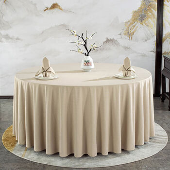 Fantasy hotel round table cloth restaurant large round table table cloth restaurant solid color table cloth beige (beijing furong) step down for customization contact customer service (support returns and exchanges)
