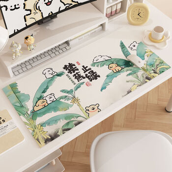 Fantasy computer desk mat standard pad large size student desk mat girls high-looking desk cloth keyboard n don’t anxiety 80x120cm