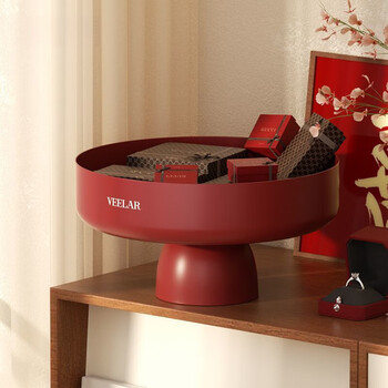 Shi jin fruit plate housewarming fruit plate home living room wedding celebration coffee table exquisite high-looking snacks magnetic candy creative magnetic fruit plate bordeaux red