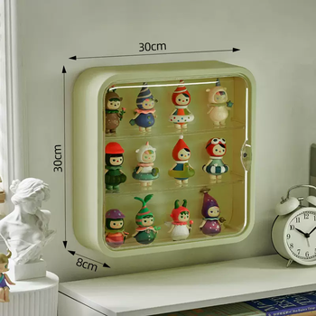 Yusenyi blind dustproof storage hanging display display doll box bubble wall special doll horse box wall hanging figure display stand box secret green traceless nail-free magnetic opening and closing secret green traceless nail-free magnetic opening and closing