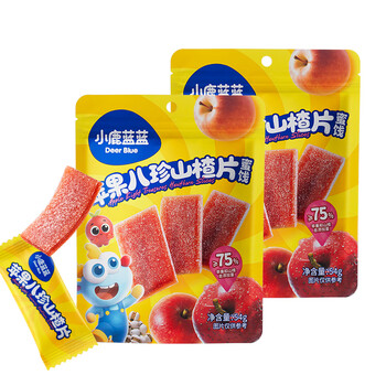 Fawn lanlan baby snacks hawthorn fruit strips small bag 0 added white sugar hawthorn bazhen kumquat snow pear slices 2 bags for sharing apple hawthorn bazhen slices/108g