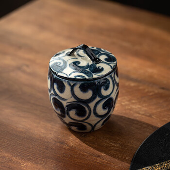 Tonghe japan imported zongji kiln ceramic stew pot, handmade japanese stew pot with lid, bird's nest stew pot, annan green vine stew pot