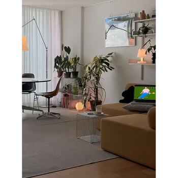 Yusenyi metal line storage rack coffee table small table bookshelf floor-standing bedside table side table sofa corner table 35x35x35 stainless steel 304