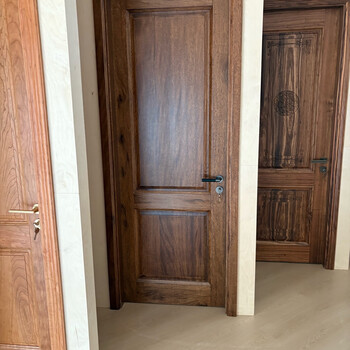 Kasla log room door, all logs, customized american bedroom door set door, blackened walnut color