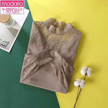 Modal half turtleneck lace bottoming shirt new spring and autumn fashion modal small shirt fashionable slimming women's inner top khaki #1826 s recommended within 95 pounds