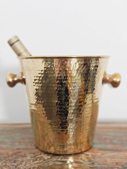 Indian handmade brass ice bucket retro american european beer champagne bucket household ice bucket flower ornaments style three