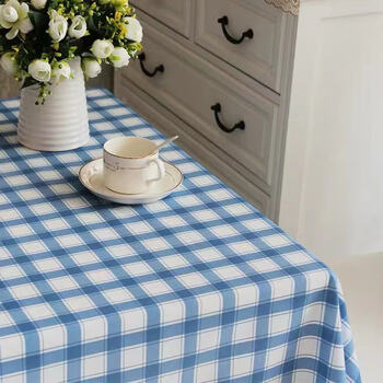 Fantasy tablecloth rectangular children's day birthday party tablecloth 12060 layout tablecloth extra thick blue and white grid 1.8x1.8 meters 10 sheets