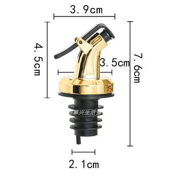 Yonghuan oil pour spout oil bottle spout non-drip diversion condiment bottle stopper olive oil bottle stopper wine bottle stopper pour oil (gold) 10 pieces recommended by the store manager