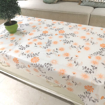 Yusenyi rectangular tablecloth waterproof, oil-proof and scalding plastic no-wash tablecloth home coffee table printed table eva gesang flower 90*90cm