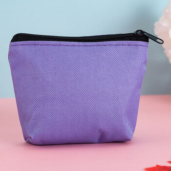 Key bag fabric coin purse korean version simple pen bag student mini storage bag girls' clutch bag customized purple