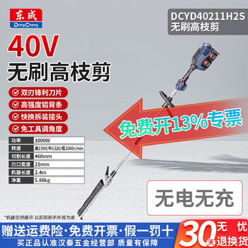 Dongcheng electric high-altitude charging brushless 40v orchard high branch shears lithium battery household gardening scissors saw artifact dcyd40211 battery-free charger