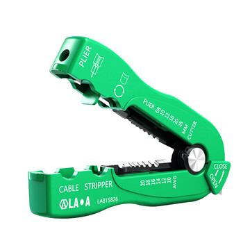Laoa old a wire stripping pliers cable horizontal and vertical stripper palm type pair of hole type wire stripper clamping shearing tool 0.8-2.6mm la815826