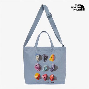 The north face (the north face) 26 new mountaineering cotton tote bag, cute hold pattern, light and soft portable shoulder bag, blue/nn2pr84c 48*42*12