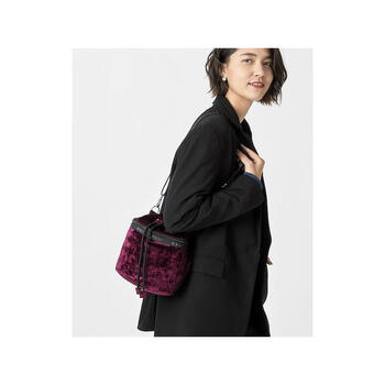 Lesportsac women's shoulder bag multi-pocket storage portable carry-on bag removable shoulder strap internal partition design red no size