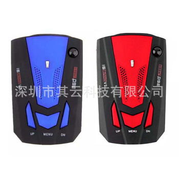 Spot chinese, english and russian v7 early warning electronic dog car radar mobile speedometer car supplies blue