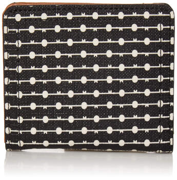 Fossil women's logan leather rfid blocking bifold wallet women's, black stripe black stripe 4 l x 1 w x 3.5 h