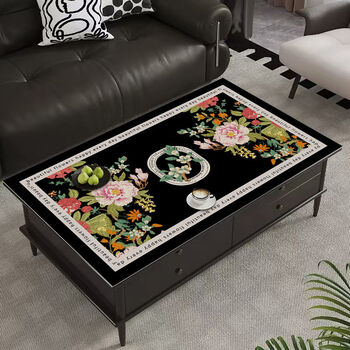 Fantasy living room coffee table tablecloth table mat 2025 new waterproof and oil-proof high-end coffee table table mat huanhua yingyue 90x160cm