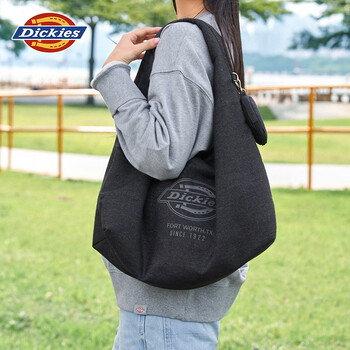 Dickies single shoulder portable armpit large capacity tote denim travel commuting back loose feeling casual women's bag denim black