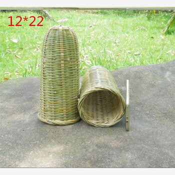 He jiagong wine and rice isolator filter bamboo woven wine basket small wine basket wine funnel wine yeast isolator woven basket bamboo basket bamboo small outer diameter 12cm depth 22cm-b54