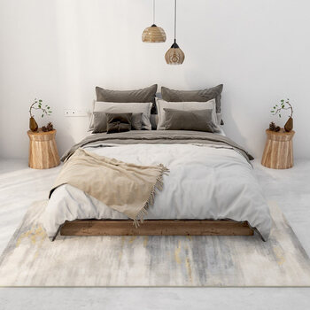 Aovoc wabi-sabi style bedside carpet living room bedroom modern simple foot pad study sofa coffee table room bay window bedside blanket monanga bedside blanket 24 120cm*200cm cm