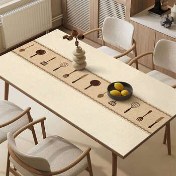 Yusen yi leather dining table mat is waterproof and oil-proof, no-wash, anti-scalding, rectangular non-slip tablecloth, coffee table table mat, dining a 90cmx180cm, high temperature resistance